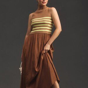 By Anthropologie - The Thea Mockable Sleeveless Midi Jumper Dress - Size Small